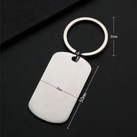 Edelstahl-Schlüsselanhänger, Blanko-Metallanhänger, Unterstützt Laser-Farbdruck, Graviertes Individuelles Logo, Geschenk-Schlüsselkette