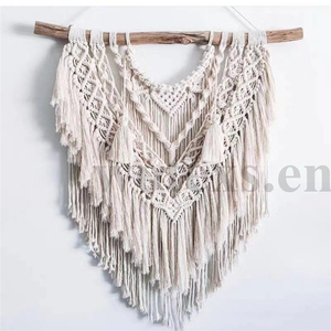 Porte-plante mural suspendu en <span class=keywords><strong>macramé</strong></span>, accessoire de <span class=keywords><strong>décoration</strong></span> de maison de bonne qualité, vente en gros, PH469 - Product Image 3