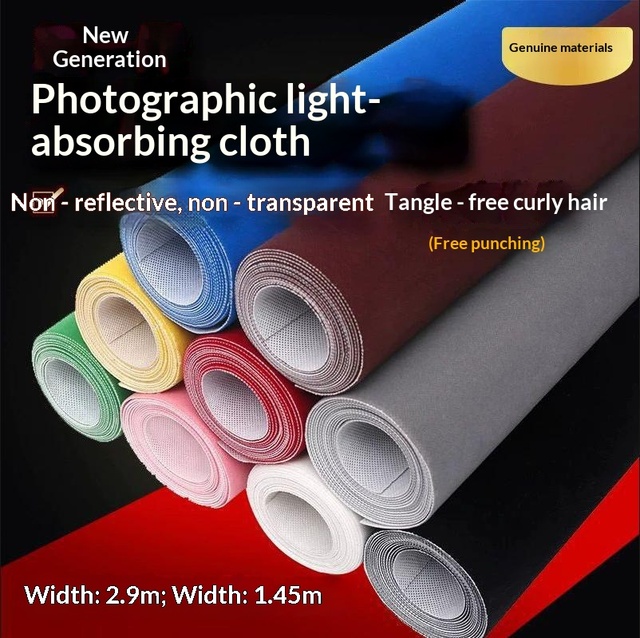 3*6M Black Photography Backdrops Cloth Light Absorbing Fabric Screen Pictures Art Wall Background Photo Studio Props
