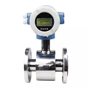 Aço inoxidável 4-20ma industrial alta pressão digital líquido controle eletromagnético flow meter água magnética flowmeter