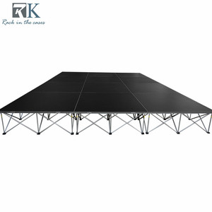 Easy Install 4x4ft Mobile Outdoor Event Concerts Stage Platform Folding Durable - Product Image 1