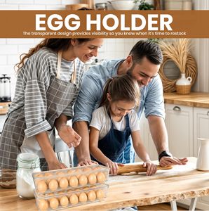 Clear Stackable PP <strong>Egg</strong> Containers 14-<strong>Egg</strong> Holders for Refrigerator Storage Convenient Bins for Fridge Organization Food Storage - Product Image 3
