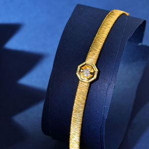 Hot Sales Artic Jewellery 925 Sterling Silver 18K Yellow <b>Gold</b> Plated Satin Finish Zircon Christian Trendy <b>Charm</b> <b>Bracelet</b> Gifts - Product Image 6