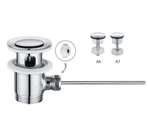 Vanne de vidange escamotable en laiton pour lavabo, style moderne, G1-1/4, avec tige de levage, best-seller - Product Image 1