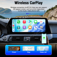 Autoradio MOOKAKA 12,3 pouces pour BMW Série 5 GT 2011-2012, écran tactile, système d'exploitation Linux, GPS, CarPlay sans fil, autoradio compatible Wifi 4G