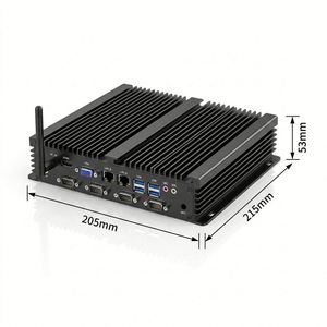 EBM Custom CNC Machined Aluminum Alloy 6063-T5 Anodized Control Box Fanless IPC <b>Enclosure</b> IP54 215x205x53mm Guangdong - Product Image 1