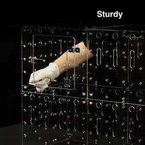 Jaula de acrílico multinivel 2x1ft jaula cerrada para pájaros cobayas Chinchillas animales pequeños conectables DIY extensible - Product Image 4