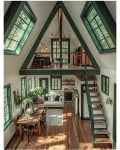 Casetta <span class=keywords><strong>Prefabbricata</strong></span> Modulare Moderna a Forma di A, Mini Casa da Giardino Economica, Villa <span class=keywords><strong>Prefabbricata</strong></span> Compatta, <span class=keywords><strong>Cabina</strong></span> Stile Apple - Product Image 4