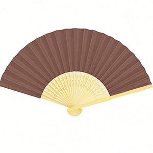 Éventail portable écologique en papier japonais, éventails en bambou vierges avec logo peint, personnalisables pour mariage, éventail DIY sur mesure - Product Image 1