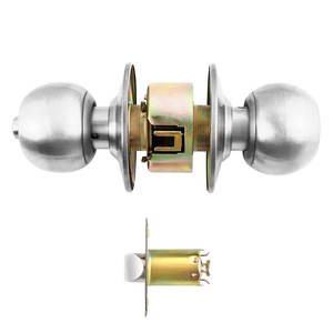 पॉलिश पीतल सिलेंडर ट्यूबलर डोर नॉब लॉक और कंप्यूटर कुंजी के साथ एंटी-चोरी सुविधा - Product Image 6