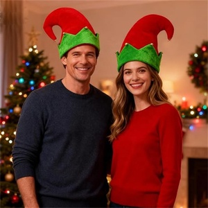 Sombreros <span class=keywords><strong>de</strong></span> <span class=keywords><strong>Duende</strong></span> Navideños <span class=keywords><strong>de</strong></span> Fieltro para Niños y Adultos, Ideales para Disfraces <span class=keywords><strong>de</strong></span> Papá Noel y Fiestas Navideñas - Product Image 6