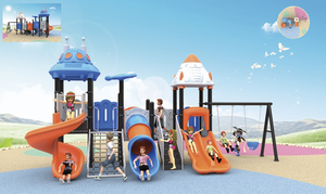 Toboggans en plastique, acier et métal PE pour enfants, équipement de jeu extérieur pour maternelle, grande capacité - Product Image 2