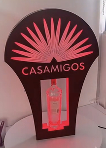 Customized Logo <strong>Casamigos</strong> Rechargeable LED Adjustable Height Nightclub for VIP Display Chariot for Wine <strong>Bottle</strong> - Product Image 3