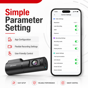Cámara para Auto D6 al por Mayor, Pantalla IPS 4K, Grabación Delantera y Trasera, DVR de un Solo Canal, Monitor de Estacionamiento 24h, Caja Negra - Product Image 1