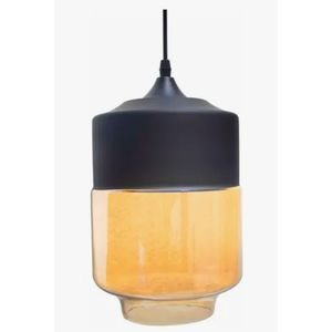 Lampada a sospensione Vintage 18 E27 con struttura in vetro caldo nero plafoniere Decorative - Product Image 1
