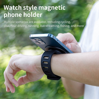 YTGEE universel aluminium 360 degrés rotation poussette téléphone portable Moun poignet deux tailles magnétique support de téléphone portable pour GYM course