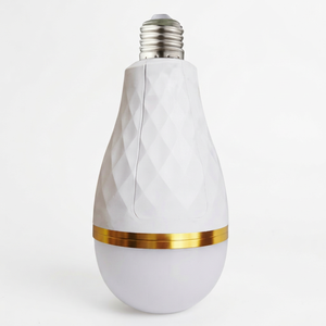 Ampoule LED d'urgence haute tension AC85V-265V, driver 20W, diamètre 8cm, culot E27, puces SMD 2835, plastique PP blanc, 2x800mAh batterie - Product Image 1