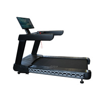 Tapis roulant électrique commercial intelligent avec écran, fonction de mise en miroir, multifonctionnel, silencieux, amortissant, pour salle de sport intérieure, grand écran, plage de vitesse