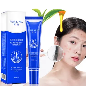 Creme anti-acne para remoção de cravos, tratamento de acne fair king, controle de óleo e púrulos, clareador facial, 15g, tratamento para acne e cicatrizes