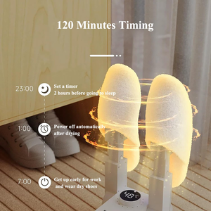 Séchoir à chaussures électrique automatique portable mini, à suspendre, séchage rapide pour la maison et l'hôtel avec minuterie, boîtier en plastique - Product Image 4