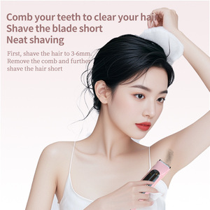 Épilateur électrique pour femmes, pour l'épilation <span class=keywords><strong>intime</strong></span> et corporelle complète, double tête, rechargeable par USB, lavable à l'eau - Product Image 6