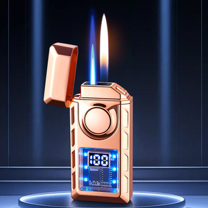 Encendedor de gas butano de doble llama Encendido de arco Regalo de negocios Encendedor de cigarrillos - Product Image 3