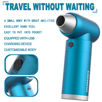 Mini souffleur d'air portable industriel bleu rechargeable DIY, ventilateur turbo haute performance, moteur sans balais, en aluminium, multifonctionnel pour voiture
