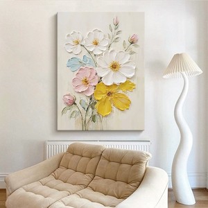 Hand Painted Oil Painting Modern Minimalist Floral Art <b>Large</b> Canvas Wall Decor For Living Room Bedroom Entryway - Product Image 4