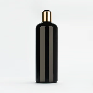 Rỗng hổ phách màu xanh đen dầu gội chai nhựa với Vàng Sliver Nắp đĩa - Product Image 3