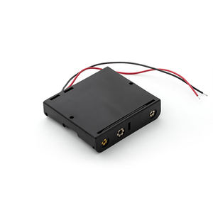OEM ODM 4 * <span class=keywords><strong>AA</strong></span> Soporte de batería Plástico Negro 4 * <span class=keywords><strong>AA</strong></span> Caja de almacenamiento de batería Soporte de batería con cable de plomo - Product Image 6