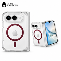 Étui de téléphone magnétique pliable anti-jaunissement pour iPhone Duo, coque de téléphone transparente anti-jaunissement pour iPhone 18 Fold, coque arrière rigide en PC