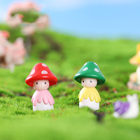 Maison de poupée Jardin Décor Micro Paysage DIY Décorations Extérieures Miniatures Champignons Poupées Résine Artisanat Fée Jardin Poupée Figurines