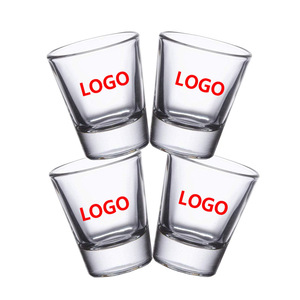 Hot Sale 2oz Custom Logo Premium Transparent Shot Glass Cups Whisky shotglass <strong>Lead</strong> Free <strong>Crystal</strong> for Parties - Product Image 1