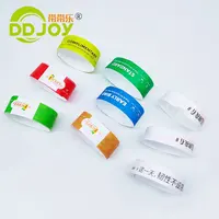 Pulseira de pulso para uso único, pulseira de papel estampada de eventos baratos personalizada para uso único