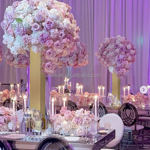 80CM 1M Mirrored Stainless Steel Props Hall Hotel Gold Table <strong>Flower</strong> <strong>Vases</strong> Stand Display for Weddings Decoration Centerpiece - Product Image 6