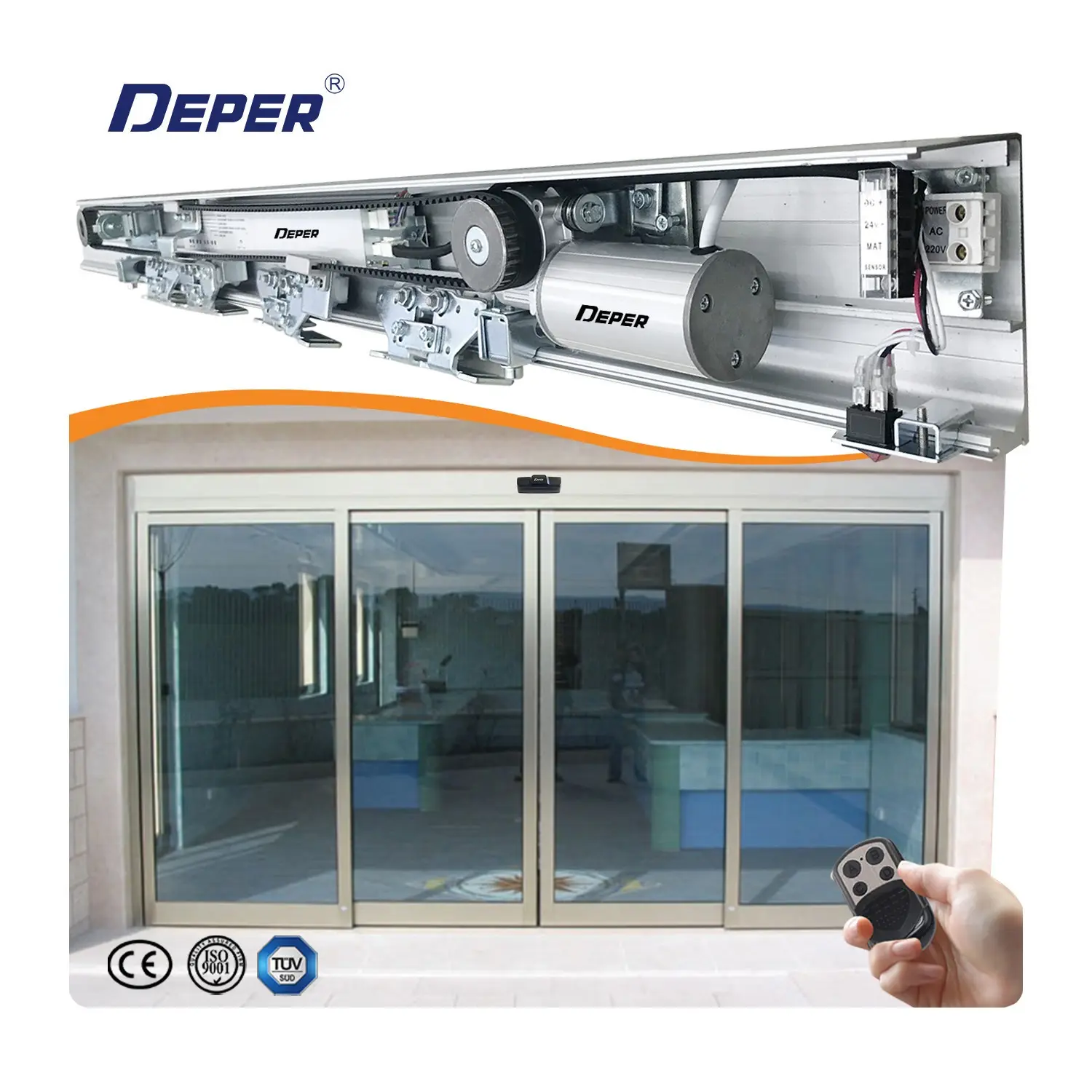 Deper 125A Automatic Sliding Door System Automatic Sliding Door Motor For Automatic Open Door