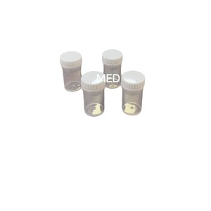 Sampling <b>Bottle</b> 15ml With Plastic Screw Cap Straight Body <b>Small</b> White Sample Cup Specimen Collection Storage Vial - Product Image 3