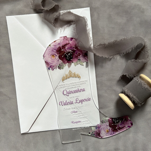 Vert émeraude Roses fleur Botte Forme Acrylique Quinceanera <span class=keywords><strong>invitation</strong></span> Sweet 16 Pays Anniversaire <span class=keywords><strong>Invitation</strong></span> - Product Image 4