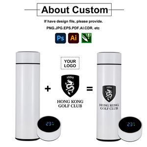 Termo Inteligente de Acero Inoxidable 304 de 500 ml con Pantalla LED de Temperatura, Diseño de Logotipo Personalizado y Recordatorio para Beber Agua - Product Image 3