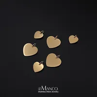 Pendentif Breloque Géométrique Mignon en Acier Inoxydable Poli Miroir EMANCO pour Fabrication de Bijoux DIY, Vente en Gros et Dropshipping