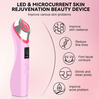 Appareil de beauté galvanique 7 couleurs, soin de la peau, raffermissement du visage et du cou, vibration haute fréquence, micro-courant, lifting du visage, masseur pour les yeux