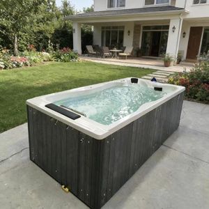 Piscina de Natación para Patio Trasero para la Familia, Piscina Infinita para <span class=keywords><strong>Todo</strong></span> Clima con Hidroterapia, Surf Acuático y Ozono - Product Image 2