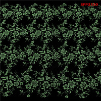 Nouveau tissu en dentelle brodée de fleurs 3D blanc de luxe avec paillettes, tissu fluorescent pour robe de soirée pour femmes