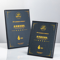 Trofeos de Madera y Fibra de Carbono Negros con Logotipo Personalizado al por Mayor, Premios de Honor para Empresas, Placas de Autorización Comercial