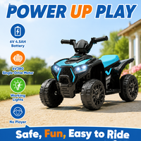 Voiture électrique tout-terrain pour enfants 6V 4.5AH, quad jouet avec lumières LED, plusieurs couleurs, mini buggy électrique de plage