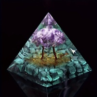 Figurines décoratives en cristal de malachite violette durable de la marque LARISSA pour la divination et la guérison, idéales pour la décoration des fêtes (vente en gros)