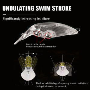 Leurre flottant LUSHAZER Minnow Crankbait 2,6g 45mm pour la pêche au bar, à la truite et au brochet, leurre artificiel en plastique, wobbler, leurre de pêche - Product Image 6