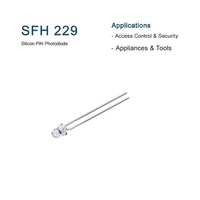 Ams-OSRAM SFH 229 Photodiode PIN en silicium 3 mm Époxy transparent 380-1100 nm Capteur optique à large spectre pour lumière ambiante et infrarouge