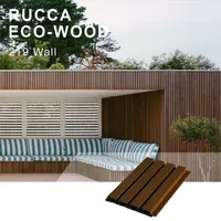 Painéis de parede de madeira e plástico, painéis wpc de parede para parede de jardim, decoração de privacidade, fácil instalação