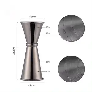 Stile moderno in acciaio inox Barware strumenti di misura del vino tazza di metallo Bar oro doppio Cocktail Jigger con scala